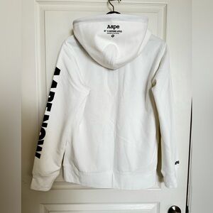 NEW Aape Bape A Bathing Ape White Zip up Hoodie Medium. Japan